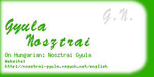 gyula nosztrai business card